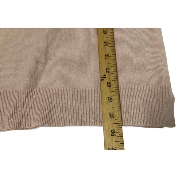 Tory Burch 100% Cashmere Crewneck Long Sleeve Sweater size M peach/light pink - Picture 5 of 9
